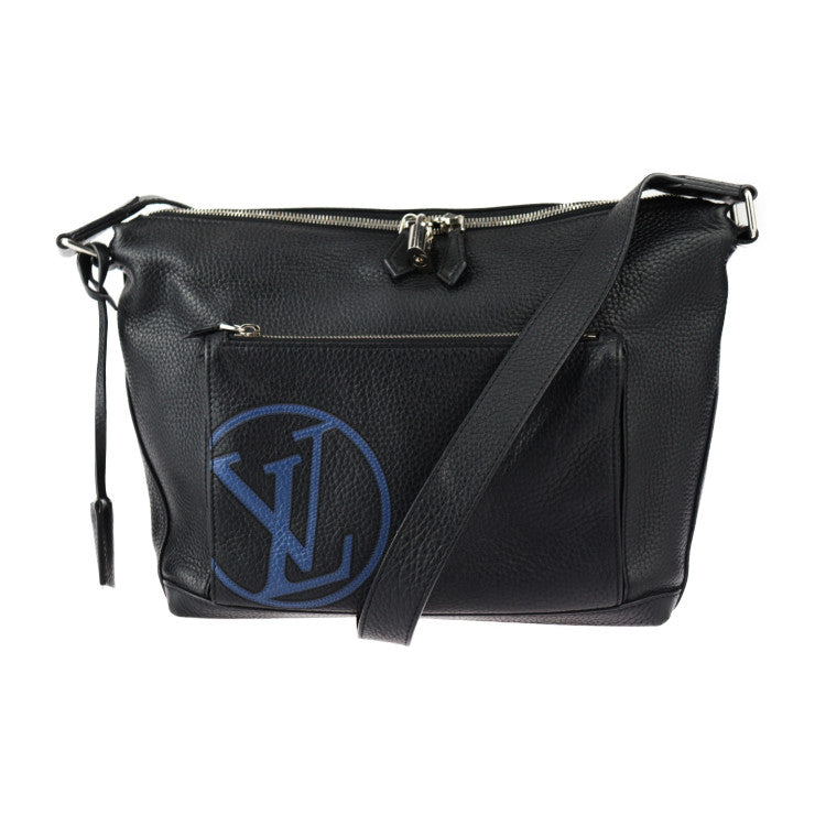 美品 LOUIS VUITTON ルイ ヴィトン アルマンド メッセンジャーPM LVサークル ショルダーバッグ M51696 トリヨンレザー ブラック シルバー金具 クロスボディバッグ ビトン