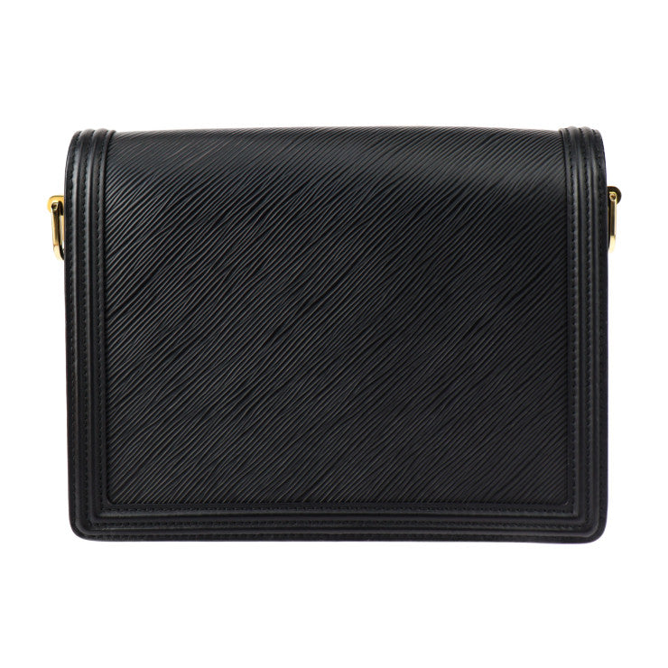 美品 LOUIS VUITTON ルイ ヴィトン ドーフィーヌ NV MM エピ ショルダーバッグ M56141 レザー ブラック ゴールド金具 2WAY チェーン