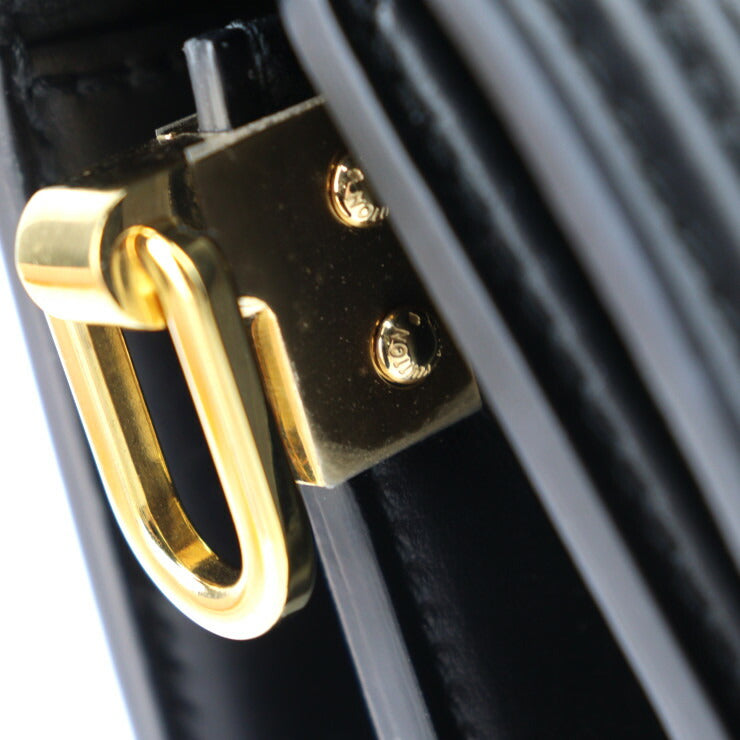 美品 LOUIS VUITTON ルイ ヴィトン ドーフィーヌ NV MM エピ ショルダーバッグ M56141 レザー ブラック ゴールド金具 2WAY チェーン