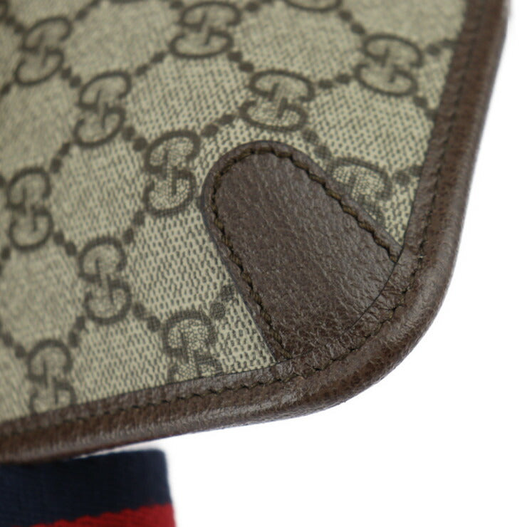 新品未使用展示品 GUCCI グッチ GG スモール ベルトバッグ オフィディア ウエストバッグ 752597 GGスプリームキャンバス レザー ベージュ エボニー ゴールド金具 ウェブ ストライプ