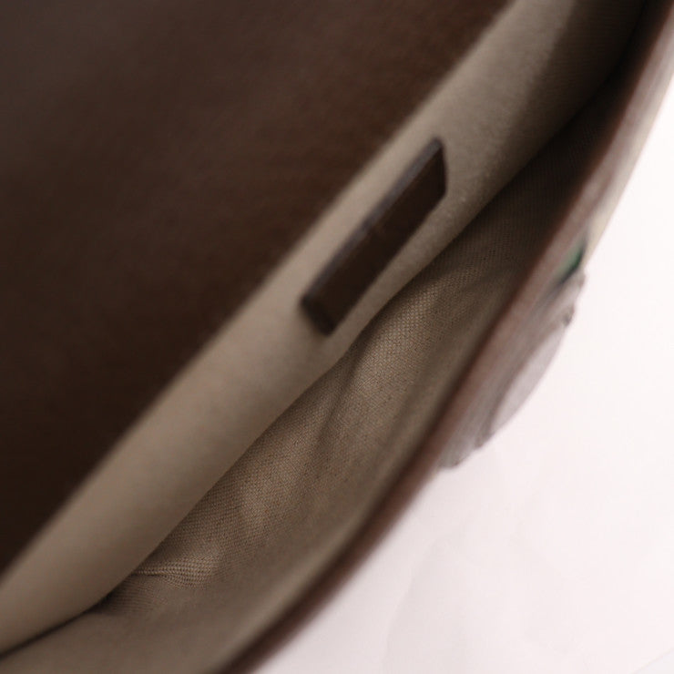 新品未使用展示品 GUCCI グッチ GG スモール ベルトバッグ オフィディア ウエストバッグ 752597 GGスプリームキャンバス レザー ベージュ エボニー ゴールド金具 ウェブ ストライプ