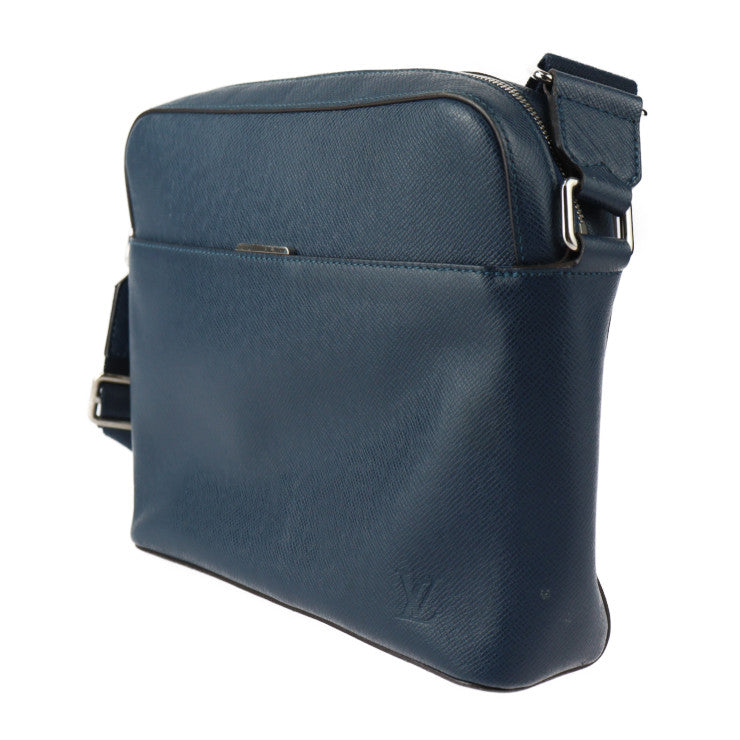 LOUIS VUITTON ルイ ヴィトン アントン メッセンジャー PM タイガ ショルダーバッグ M33426 レザー ブルーマリーヌ シルバー金具 ビトン ブルー系