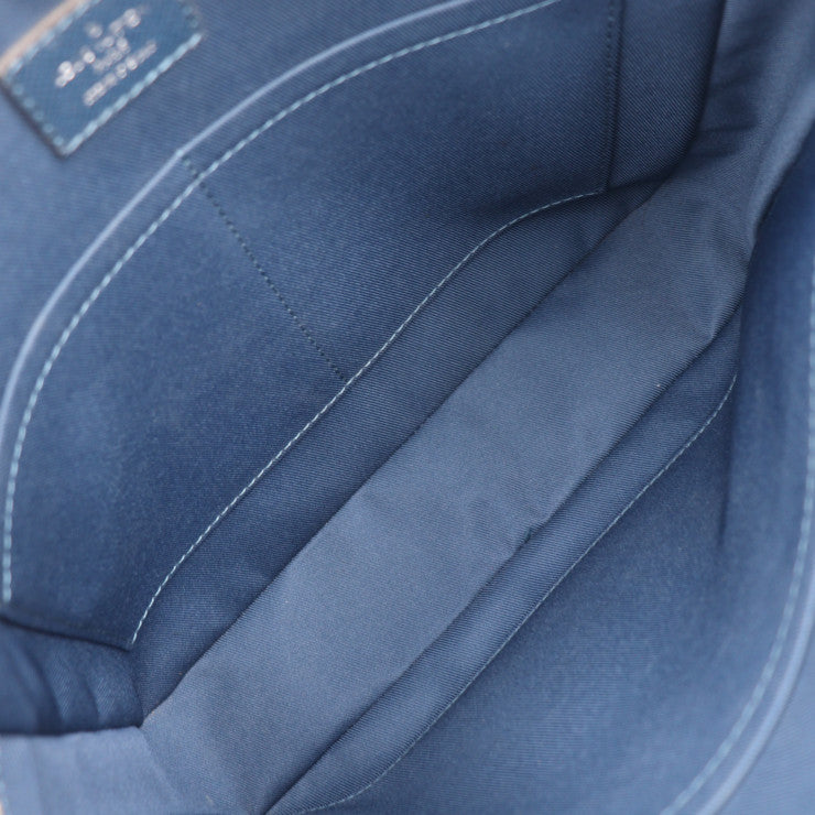 LOUIS VUITTON ルイ ヴィトン アントン メッセンジャー PM タイガ ショルダーバッグ M33426 レザー ブルーマリーヌ シルバー金具 ビトン ブルー系