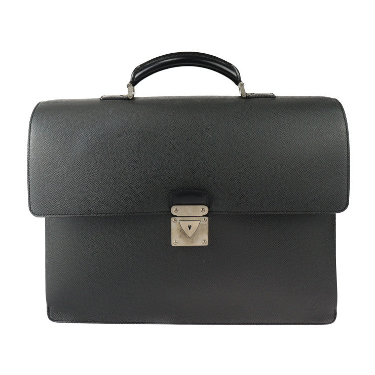 美品 LOUIS VUITTON ルイ ヴィトン ロブスト2 ビジネスバッグ M31042 タイガ アルドワーズ シルバー金具 ブリーフケース 書類鞄 ブラック