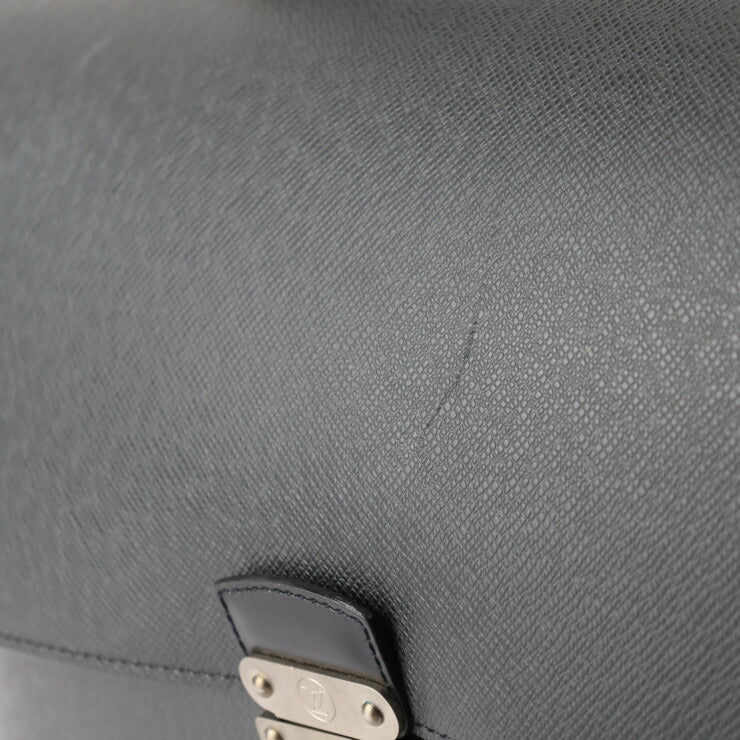 美品 LOUIS VUITTON ルイ ヴィトン ロブスト2 ビジネスバッグ M31042 タイガ アルドワーズ シルバー金具 ブリーフケース 書類鞄 ブラック