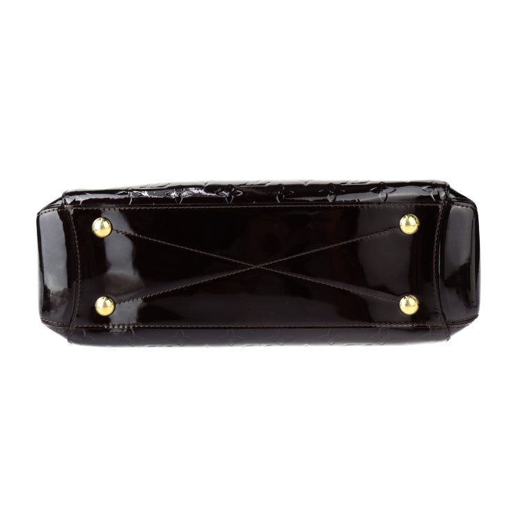 美品 LOUIS VUITTON ルイ ヴィトン モンテーニュMM モノグラムヴェルニ ハンドバッグ M50400 パテントレザー アマラント ゴールド金具 2WAY ショルダーバッグ ビトン パープル系