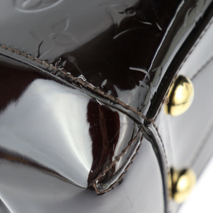 美品 LOUIS VUITTON ルイ ヴィトン モンテーニュMM モノグラムヴェルニ ハンドバッグ M50400 パテントレザー アマラント ゴールド金具 2WAY ショルダーバッグ ビトン パープル系