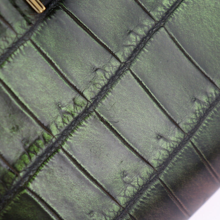 美品 CARTIER カルティエ パンテール ドゥ カルティエ クラッチバッグ L1001924 クロコダイル レザー ダークグリーン玉虫 2WAY チェーン
