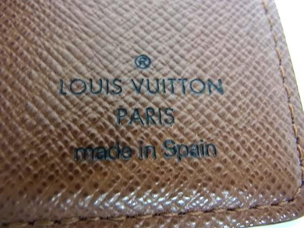 LOUIS VUITTON ルイヴィトン 二つ折り財布 モノグラム ポルト ビエ 6カルト クレディ M60929 ブラウン系 PVC レザー メンズ 札入れ 美品