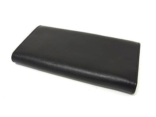 Salvatore Ferragamo フェラガモ 長財布 ガンチーニ 22 0120 ブラック系 カーフレザー レディース ゴールド金具 二つ折り財布 超美品