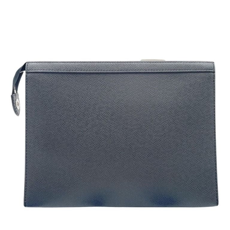 LOUIS VUITTON ルイヴィトン クラッチバッグ ポシェット ヴォワヤージュMM M30547 アルドワーズ系 タイガ メンズ セカンドバッグ シルバー金具 美品