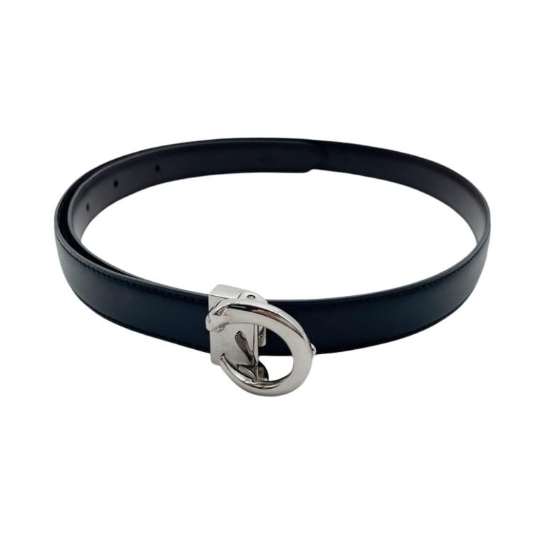 Cartier カルティエ ベルト パンテール ブラック×ブラウン系 レザー ユニセックス シルバー金具 美品