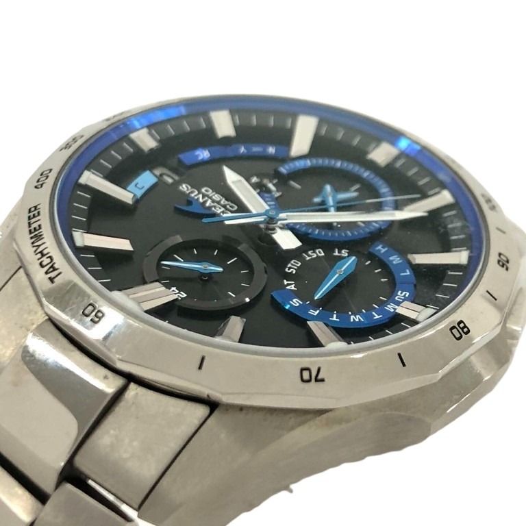 CASIO カシオ 時計 OCEANUS オシアナス Manta S4000 Series OCW-S4000-1AJF ブラック シルバー系 チタン メンズ 美品