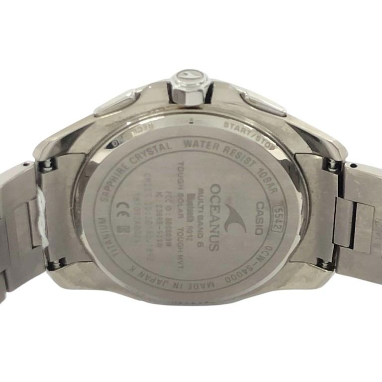 CASIO カシオ 時計 OCEANUS オシアナス Manta S4000 Series OCW-S4000-1AJF ブラック シルバー系 チタン メンズ 美品