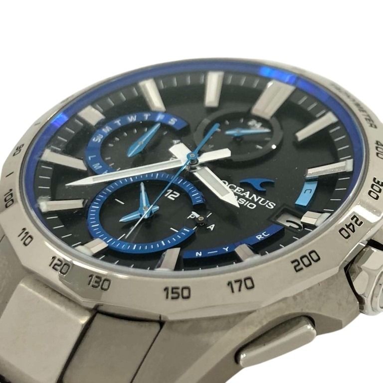 CASIO カシオ 時計 OCEANUS オシアナス Manta S4000 Series OCW-S4000-1AJF ブラック シルバー系 チタン メンズ 美品