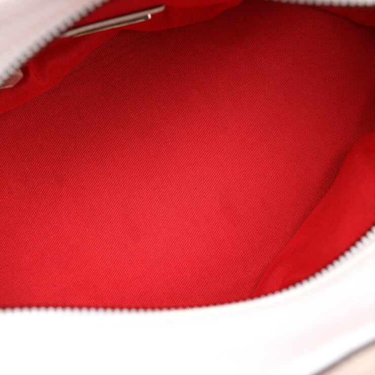 Christian Louboutin クリスチャンルブタン パネトーネ スモール ボストン ハンドバッグ 1135073 カーフレザー ベージュ ホワイト スパイクスタッズ 2WAY ショルダーバッグ