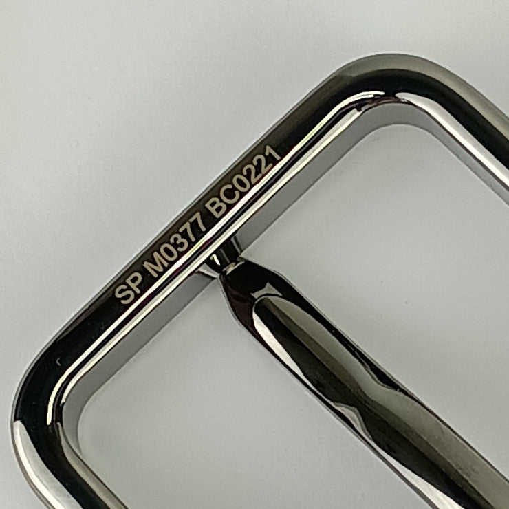 超美品 LOUIS VUITTON ルイ ヴィトン ベルト サンチュール・ポンヌフ ブレイデッド 35MM M0377 ブラック系 グレー系 シルバー金具 メンズ 編み込み