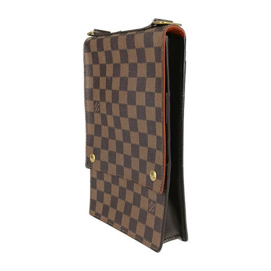 美品 LOUIS VUITTON ルイ ヴィトン ショルダーバッグ ポートベロー Ｎ45271 エベヌ ダミエ・キャンバス レザー ユニセックス クロスボディバッグ