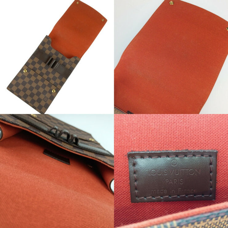 美品 LOUIS VUITTON ルイ ヴィトン ショルダーバッグ ポートベロー Ｎ45271 エベヌ ダミエ・キャンバス レザー ユニセックス クロスボディバッグ