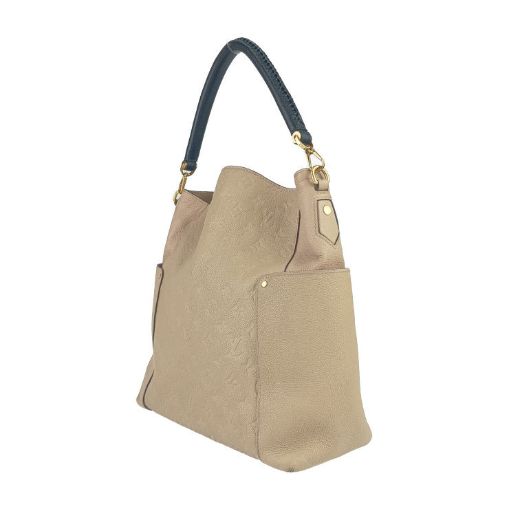 LOUIS VUITTON ルイ ヴィトン ショルダーバッグ モノグラムアンプラント バガテル M50075 デュンヌ ゴールド金具 レザー レディース 2WAY トートバッグ