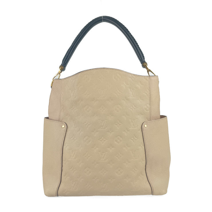 LOUIS VUITTON ルイ ヴィトン ショルダーバッグ モノグラムアンプラント バガテル M50075 デュンヌ ゴールド金具 レザー レディース 2WAY トートバッグ