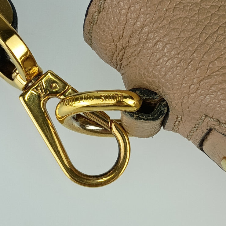 LOUIS VUITTON ルイ ヴィトン ショルダーバッグ モノグラムアンプラント バガテル M50075 デュンヌ ゴールド金具 レザー レディース 2WAY トートバッグ