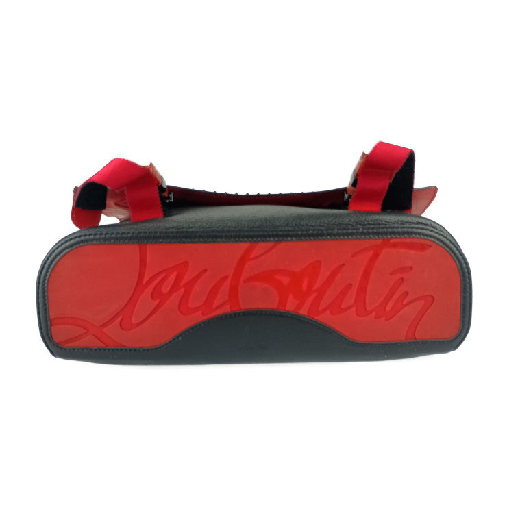 Christian Louboutin クリスチャン ルブタン ショルダーバッグ ルビクリック メッセンジャーバッグ 3195233 ブラック レッド レザー メンズ スパイクスタッズ 2WAY ハンドバッグ