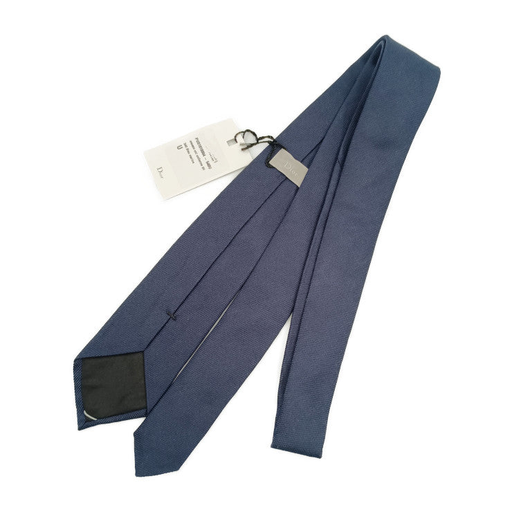 新古未使用展示品 Dior ディオール ネクタイ PUS1010004-540U ブルーマリン シルク100％ メンズ ナローネクタイ