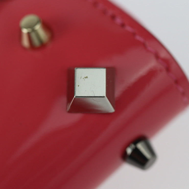 超美品 Christian Louboutin クリスチャンルブタン PANETTONE パネトーネ 長財布 3175067 パテントレザー ピンク系 ラウンドファスナー エナメル スタッズ