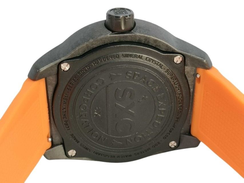 LUMINOX ルミノックス 時計 SXC カーボンGMT 5020シリーズ ブルー ブラック オレンジ系 ケース：カーボン ベルト：ラバー メンズ 美品