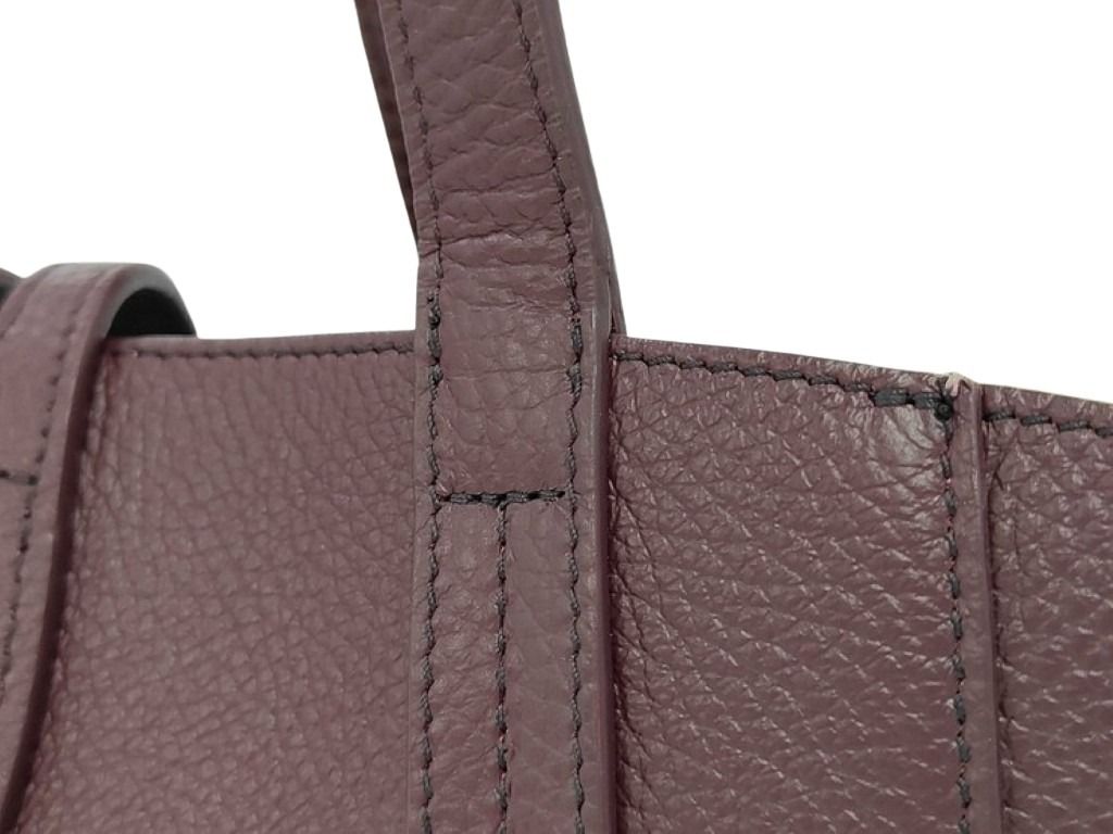 FURLA フルラ トートバッグ NET M WB00779 パープル系 レザー レディース ゴールド金具 美品