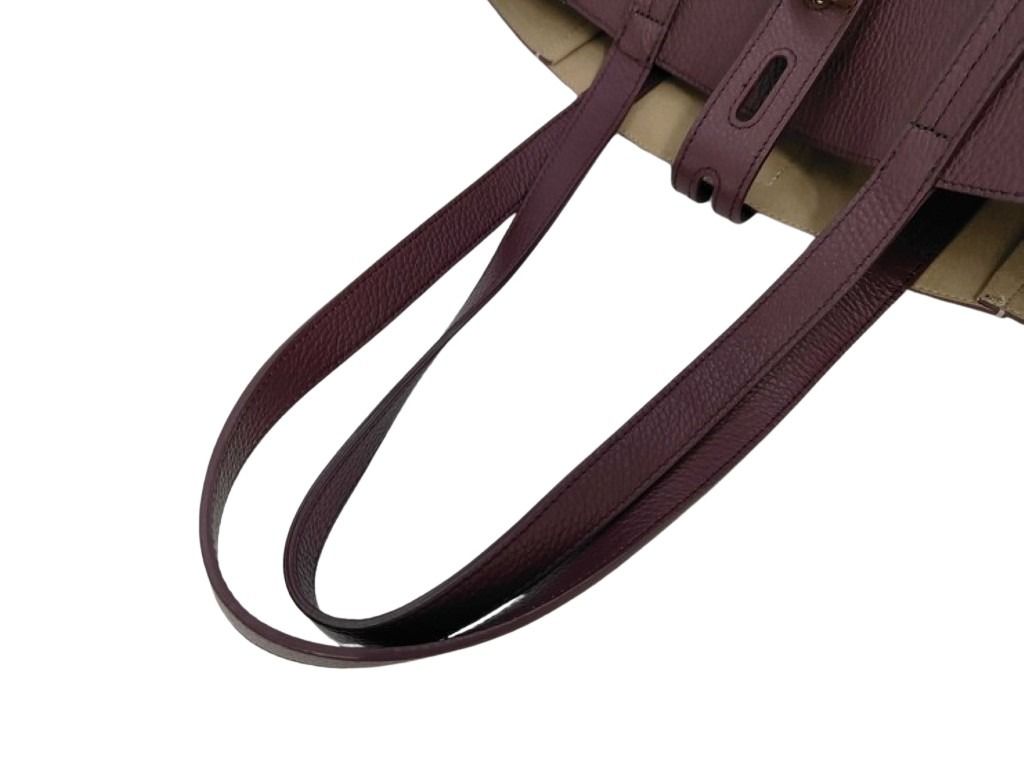 FURLA フルラ トートバッグ NET M WB00779 パープル系 レザー レディース ゴールド金具 美品