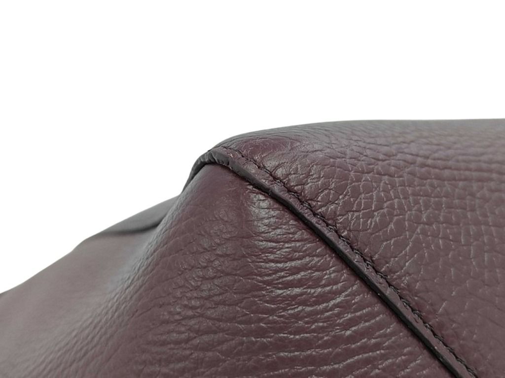FURLA フルラ トートバッグ NET M WB00779 パープル系 レザー レディース ゴールド金具 美品