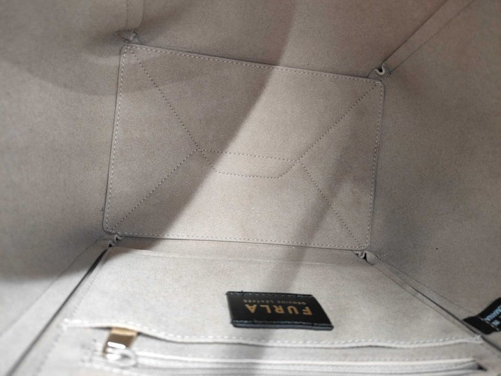 FURLA フルラ トートバッグ NET M WB00779 パープル系 レザー レディース ゴールド金具 美品
