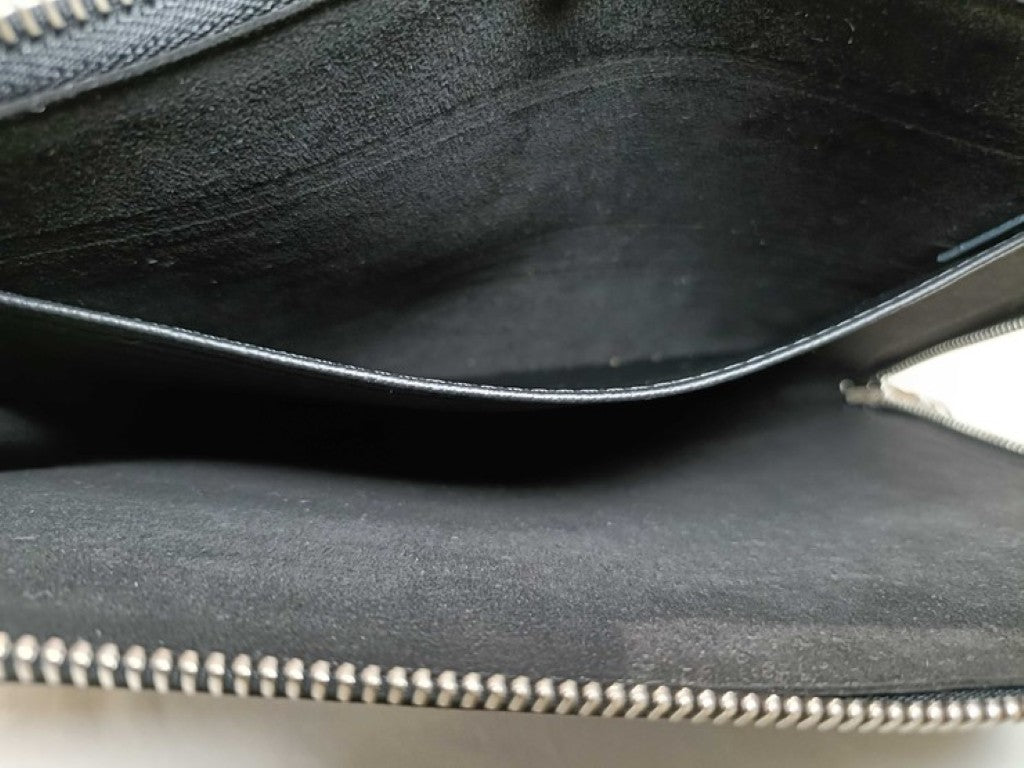 LOUIS VUITTON ルイヴィトン クラッチバッグ ポシェットジュールPM M62646 ブラック系 エピ メンズ シルバー金具 美品