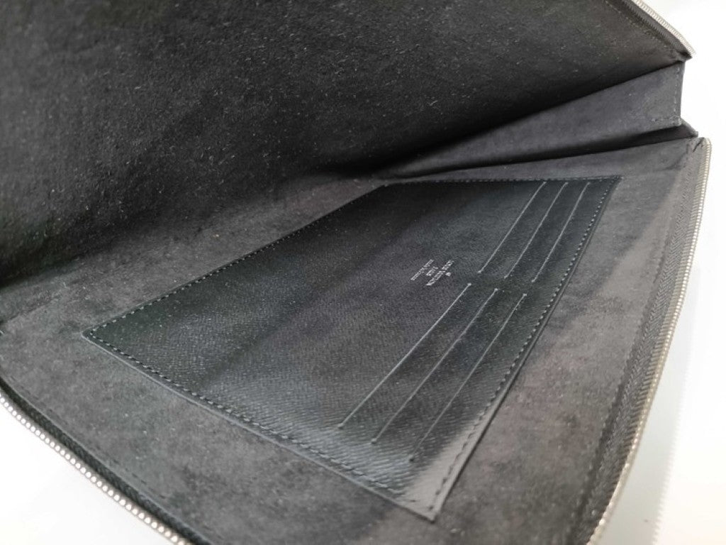 LOUIS VUITTON ルイヴィトン クラッチバッグ ポシェットジュールPM M62646 ブラック系 エピ メンズ シルバー金具 美品
