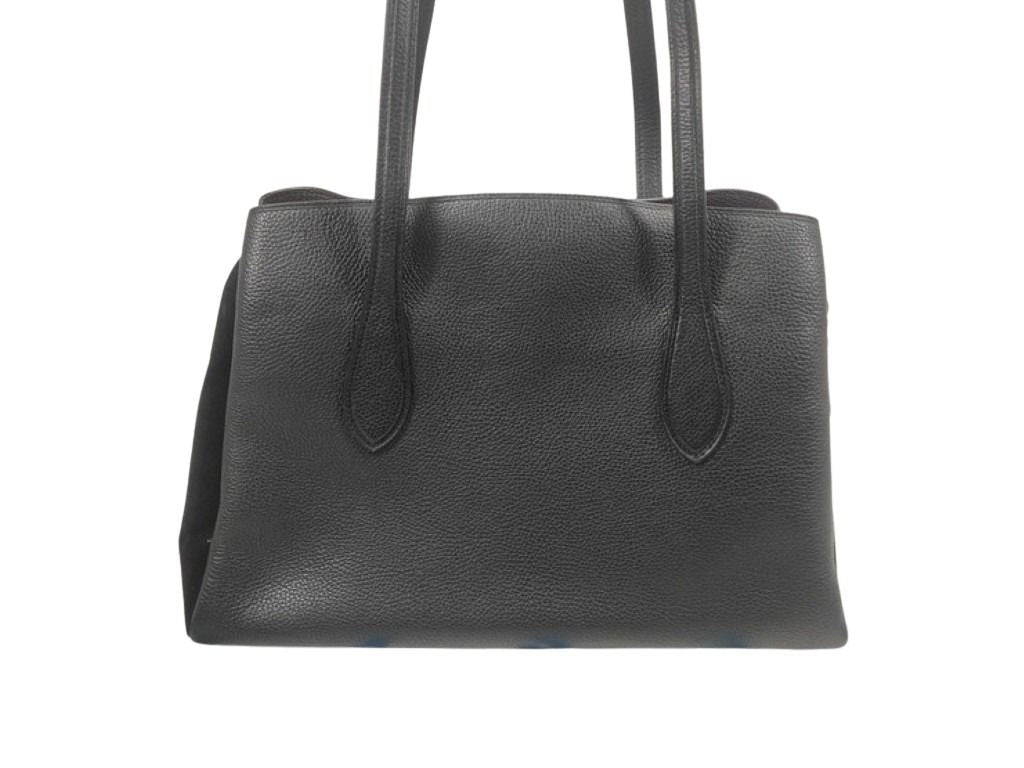 COACH コーチ ハンドバッグ ローラ キャリーオール 89486 ブラック系 レザー スエード レディース トートバッグ ターンロック 美品