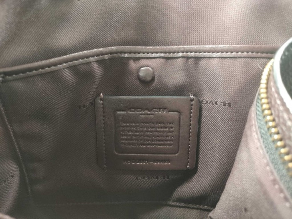 COACH コーチ ハンドバッグ ローラ キャリーオール 89486 ブラック系 レザー スエード レディース トートバッグ ターンロック 美品