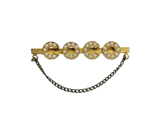 CHANEL シャネル ブローチ COCO パール ゴールド系 メタル レディース