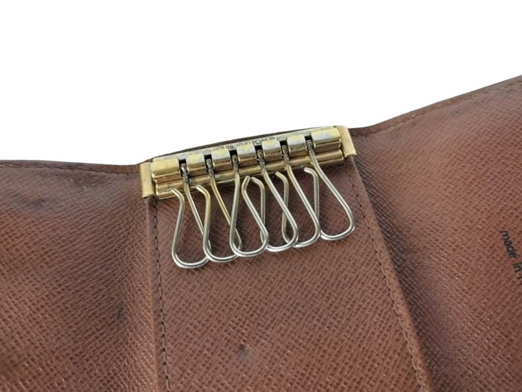 LOUIS VUITTON ルイヴィトン キーケース ミュルティクレ6 M62630 ブラウン系 モノグラム ユニセックス 6連 ゴールド金具
