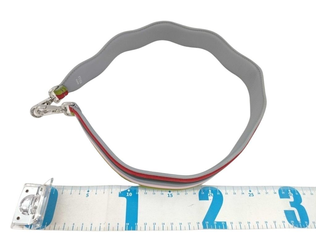 FENDI フェンディ ストラップ ストラップユー 8AV077 マルチカラー系 レザー レディース シルバー金具 美品