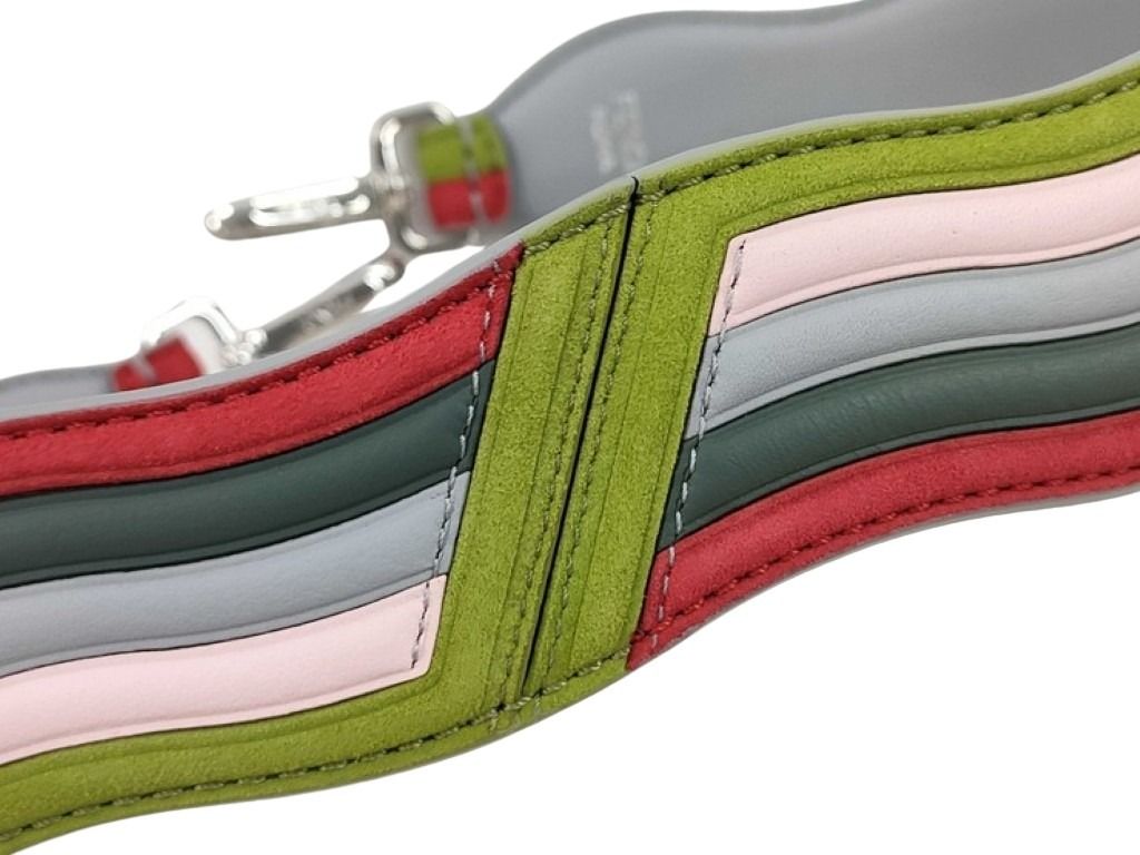 FENDI フェンディ ストラップ ストラップユー 8AV077 マルチカラー系 レザー レディース シルバー金具 美品