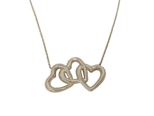 Tiffany&Co. ティファニー ネックレス トリプルオープンハート シルバー系 SV925 レディース 美品