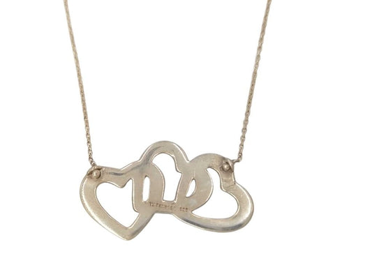 Tiffany&Co. ティファニー ネックレス トリプルオープンハート シルバー系 SV925 レディース 美品
