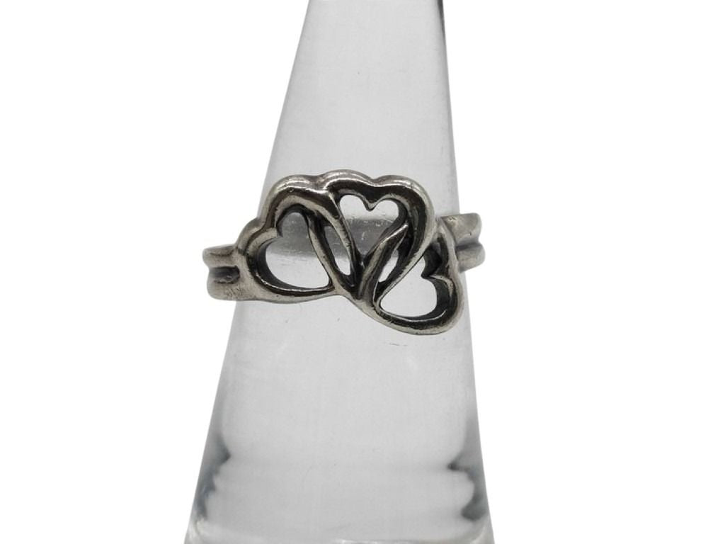 Tiffany&Co. ティファニー リング トリプルオープンハート シルバー系 SV925 レディース 指輪 美品
