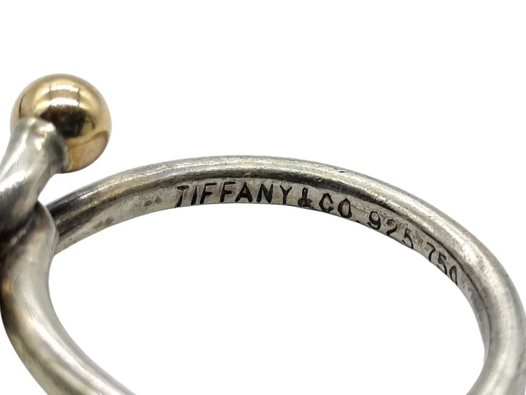 Tiffany&Co. ティファニー リング ダブルアイ シルバー ゴールド系 SV925 750 レディース 指輪 美品