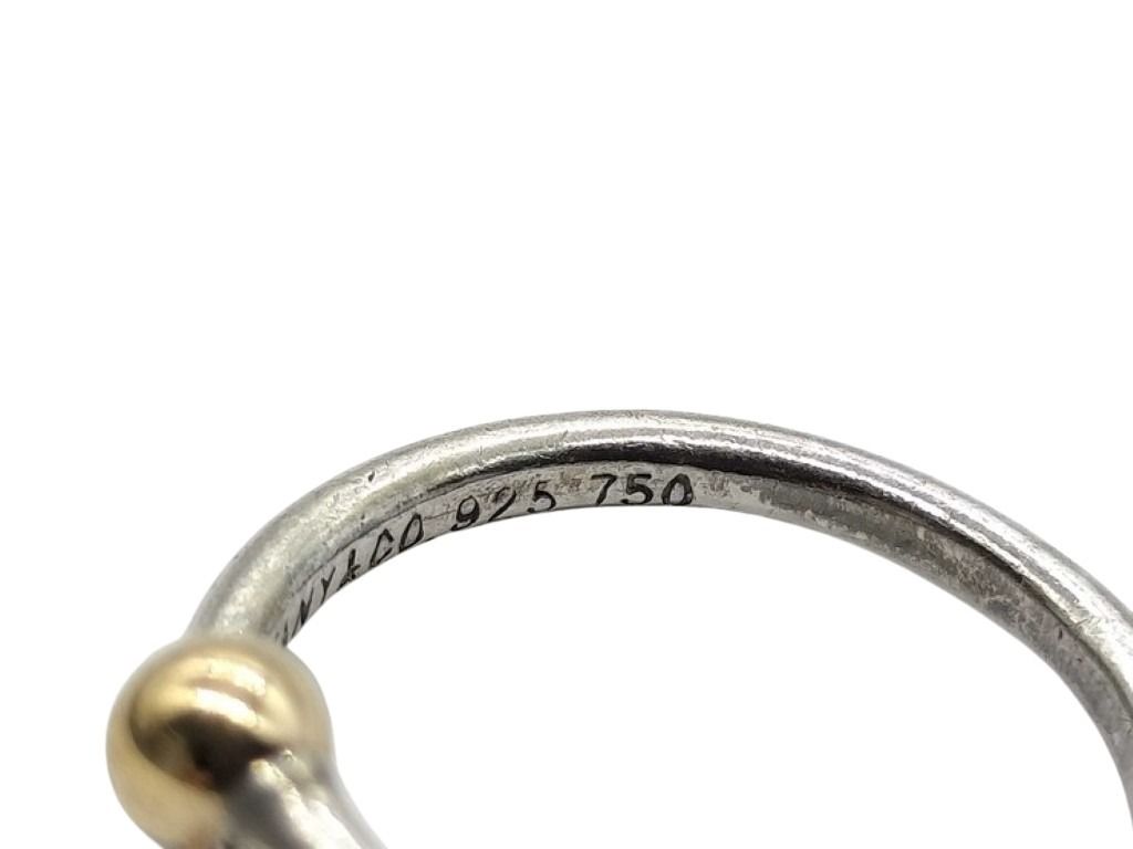 Tiffany&Co. ティファニー リング ダブルアイ シルバー ゴールド系 SV925 750 レディース 指輪 美品