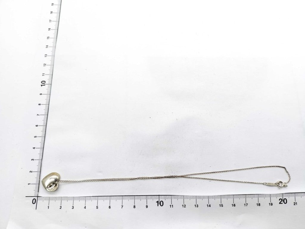 Tiffany&Co. ティファニー ネックレス フォールドハート シルバー系 SV925 レディース 美品