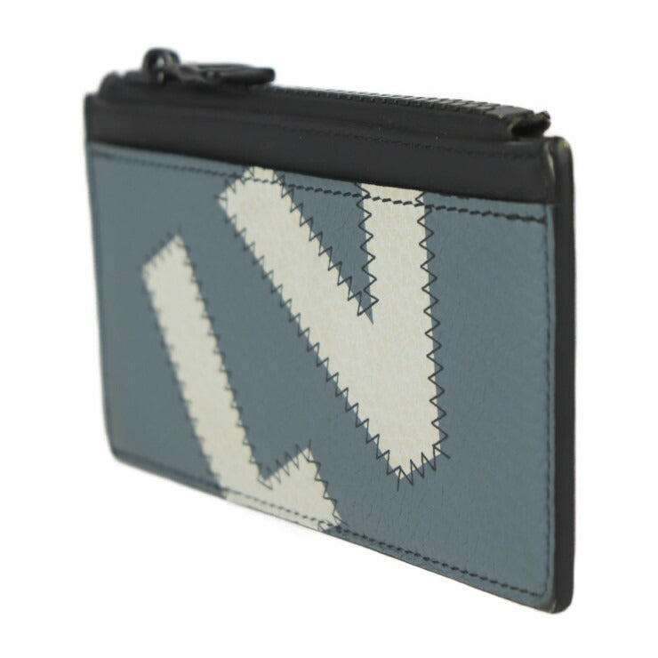 LOUIS VUITTON ルイ ヴィトン コインカードホルダー コインケース M81314 レザー ホワイト×ブルー×イエロー×ブラック LVロゴ モノグラム カードケース 小銭入れ フラグメントケース ビトン