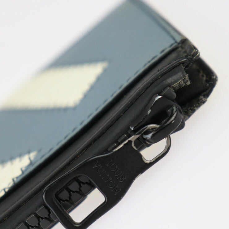 LOUIS VUITTON ルイ ヴィトン コインカードホルダー コインケース M81314 レザー ホワイト×ブルー×イエロー×ブラック LVロゴ モノグラム カードケース 小銭入れ フラグメントケース ビトン